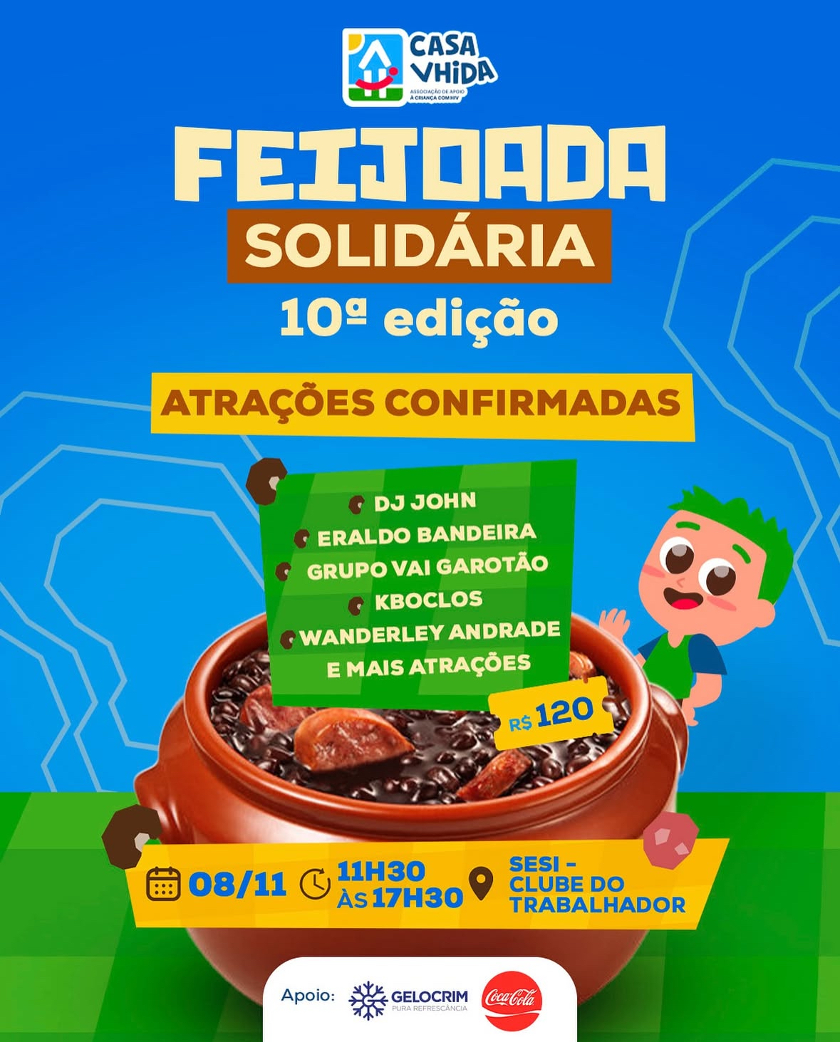 Casa Vhida promove Feijoada Solidária para celebrar 25 anos de atuação no Amazonas